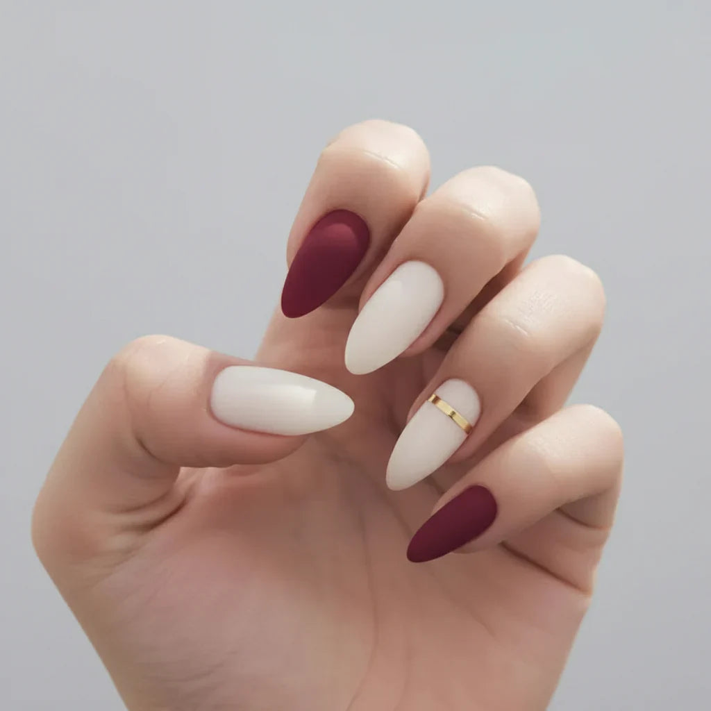 12 pcs Nails Finger Art oval nails Square Shape Artificial Nails - Buy Online in Pakistan at Cosmia.pk
