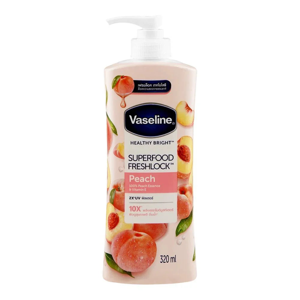 Vaseline - Body Lotion Healthy Bright Super Food Fresh Lock Peach - Buy Online in Pakistan at Cosmia.pk