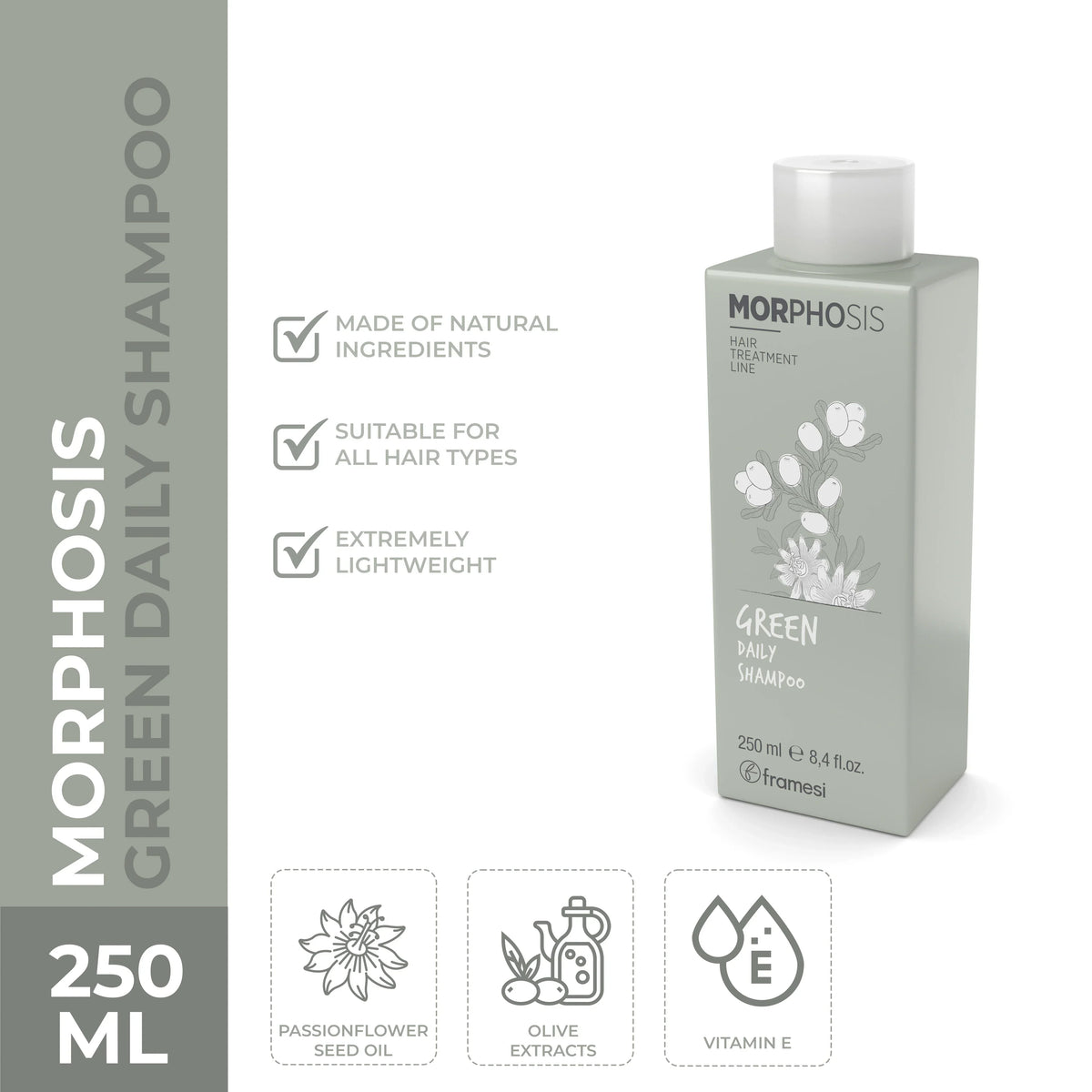 Framesi - Morphosis Green Daily Shampoo 250ml - Buy Online in Pakistan at Cosmia.pk