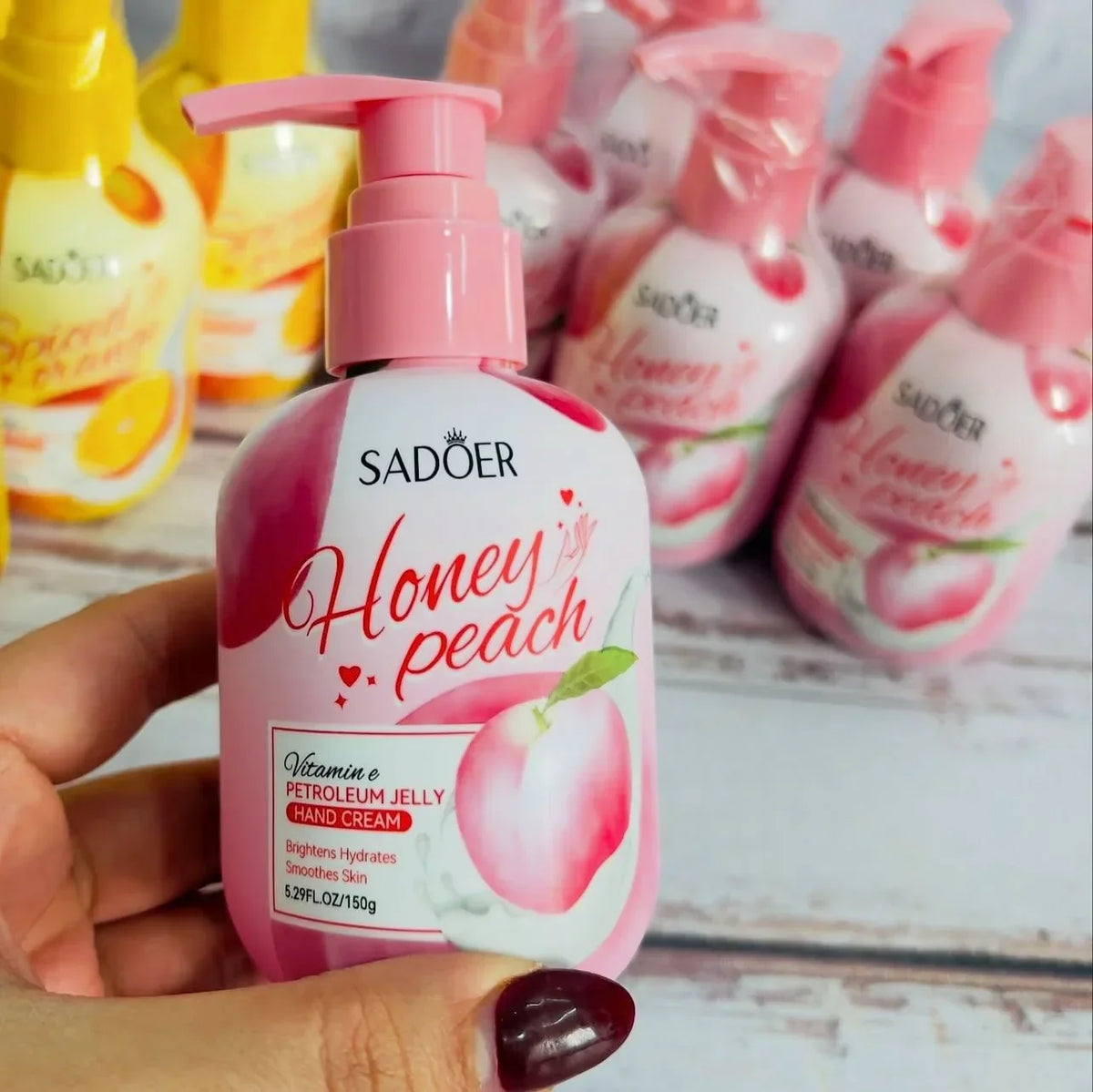 Sadoer Honey Peach Vitamin E Hand Cream – 150g - Buy Online in Pakistan at Cosmia.pk