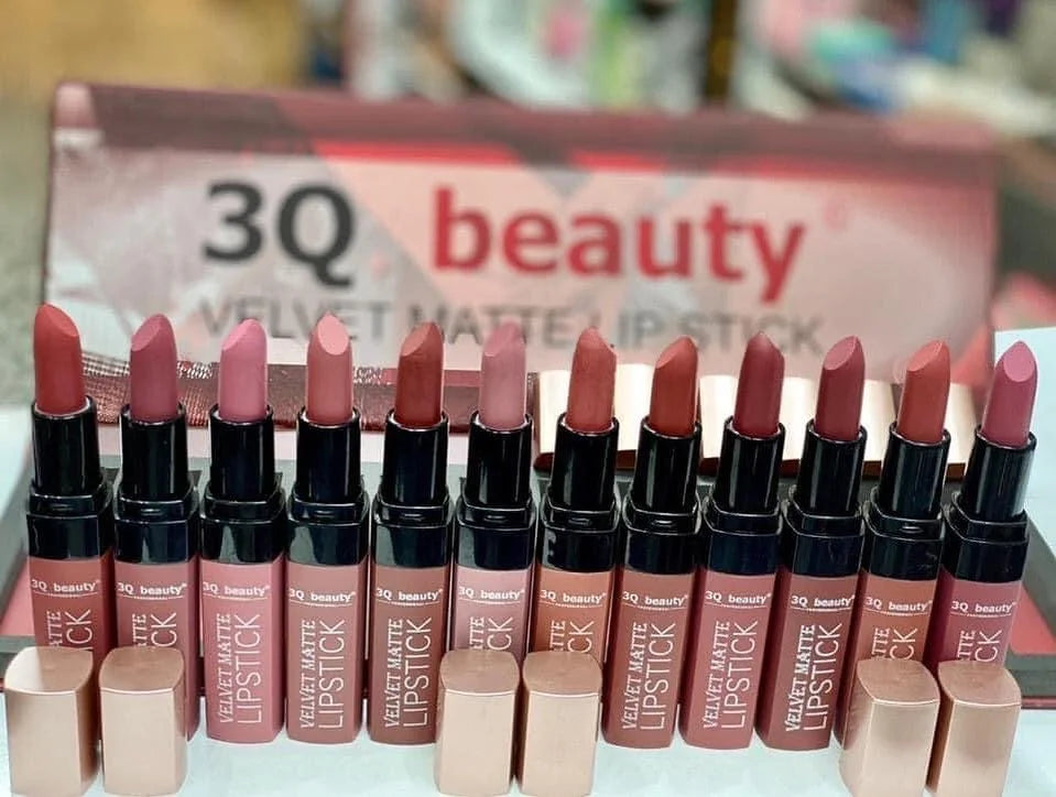 3Q Beauty Velvet Matte Lipstick Set of 12 - Buy Online in Pakistan at Cosmia.pk
