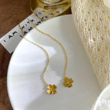Stainless Steel Fashionable Four-Leaf Clover Earrings - Buy Online in Pakistan at Cosmia.pk