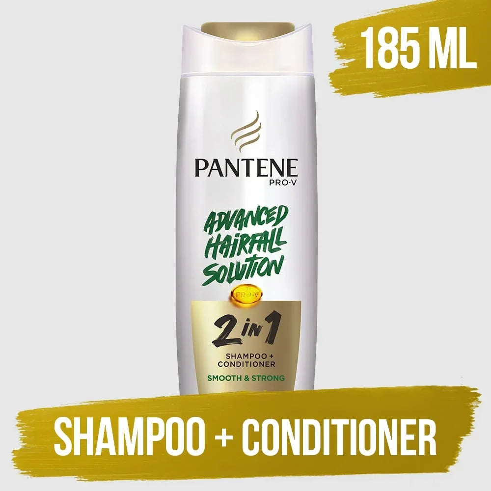 Pantene 2 in 1 Smooth & Strong Shampoo+Conditioner - 185ml - Buy Online in Pakistan at Cosmia.pk