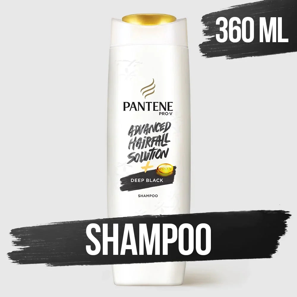 Pantene - Advanced Hairfall Solution + Deep Black Shampoo - 360ml - Buy Online in Pakistan at Cosmia.pk