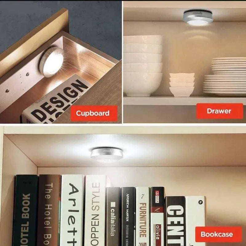 Battery Powered Mini Wireless LED Under Cabinet Light Led Touch - Buy Online in Pakistan at Cosmia.pk