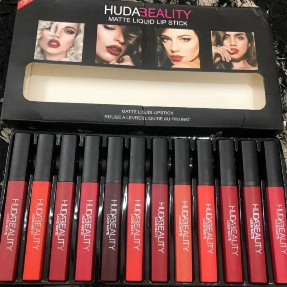 Huda Beauty Matte Lipgloss Set of 12 - Buy Online in Pakistan at Cosmia.pk