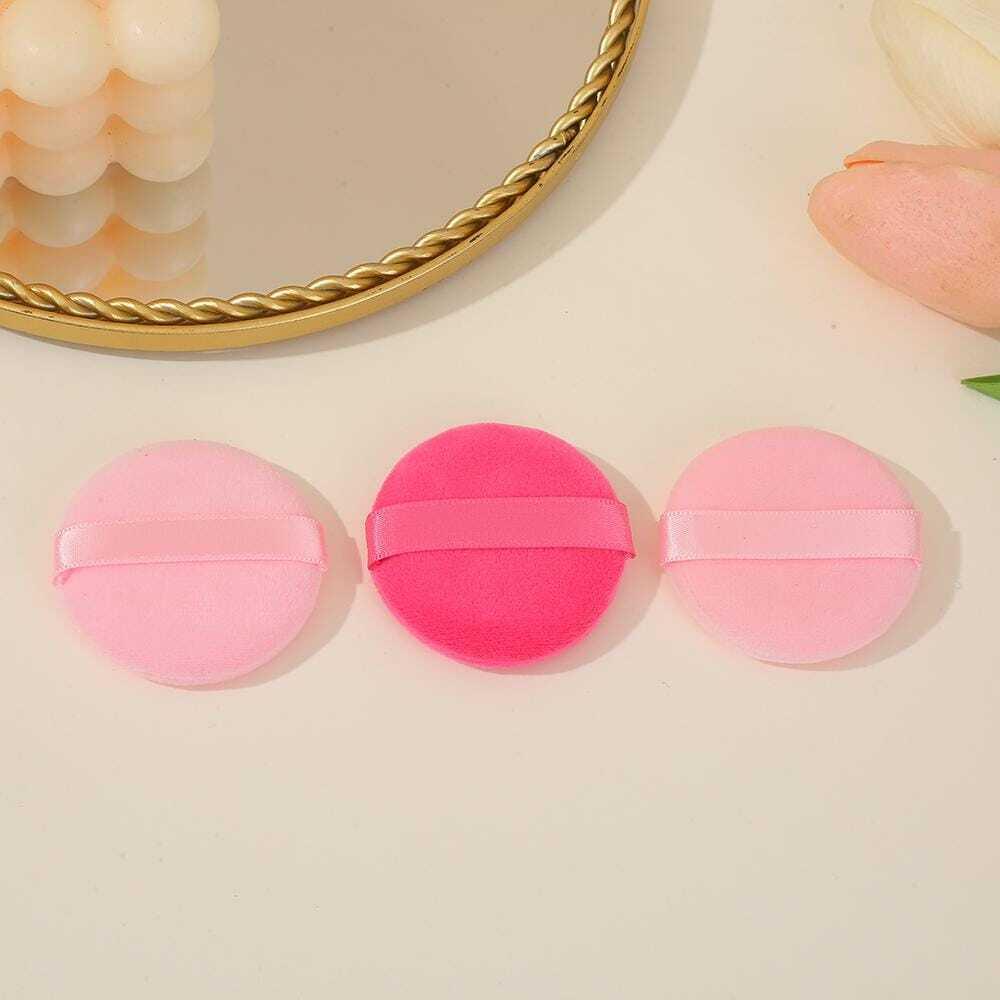 3pcs/set Round Compact & Loose Powder Puff - Buy Online in Pakistan at Cosmia.pk