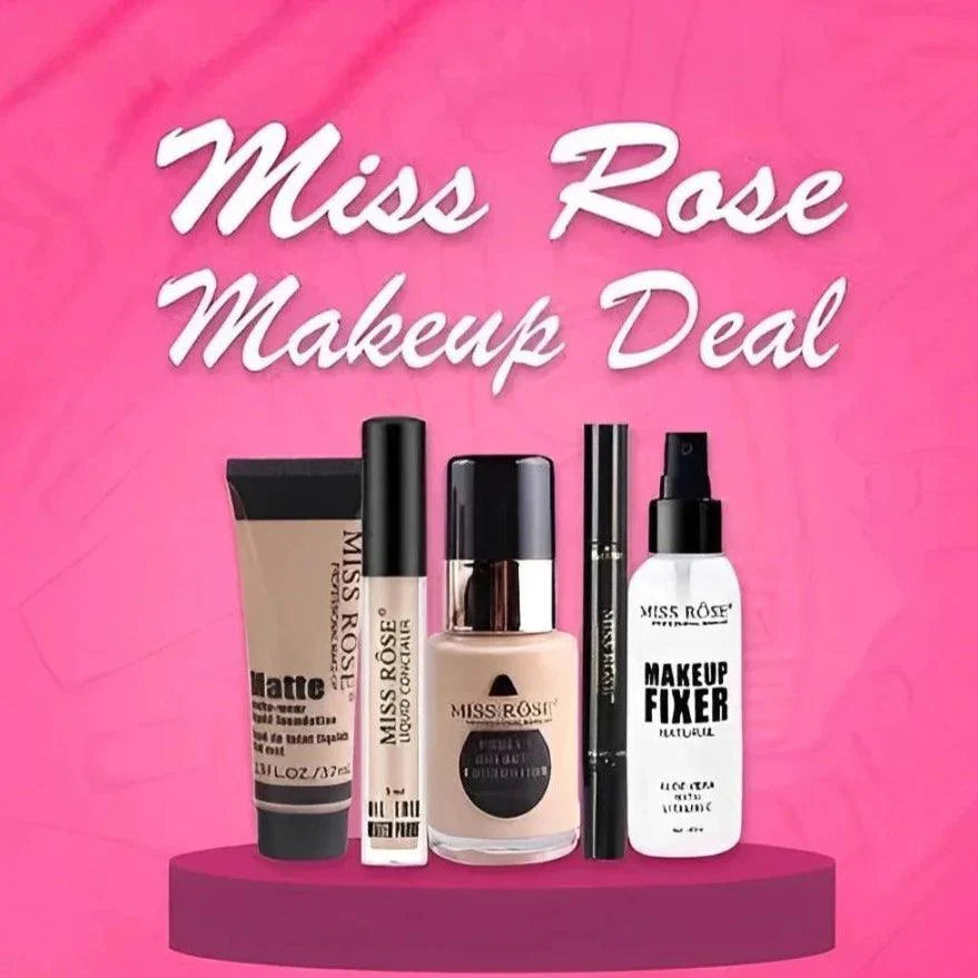 5 in 1  Miss Rose Makeup Deal - All Original Product - Buy Online in Pakistan at Cosmia.pk
