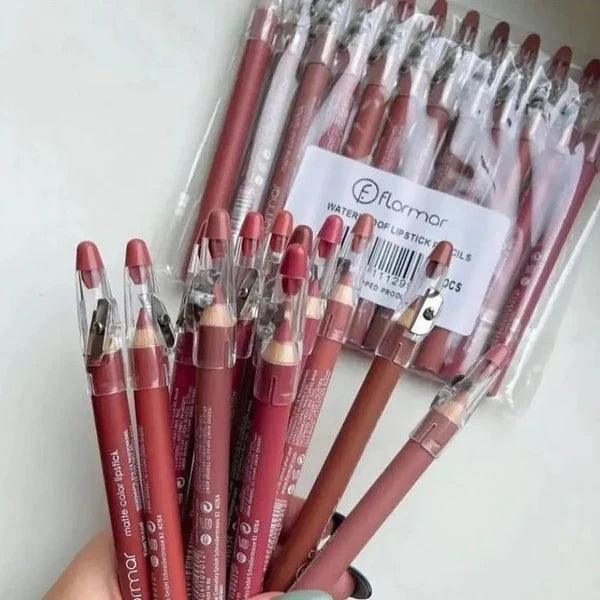 Flormar Lip Pencil – Pack of 12 - Buy Online in Pakistan at Cosmia.pk