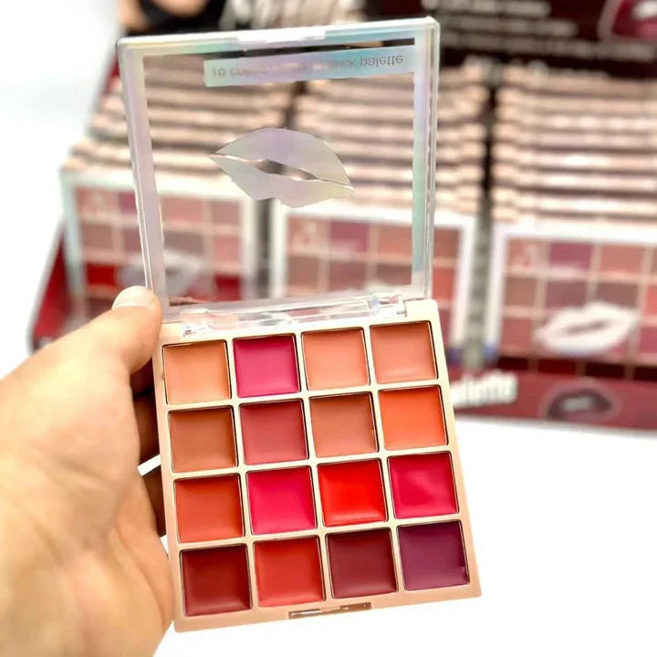 16 Colors Queen Mini Matte Lipstick Palette - Highly Pigmented - Buy Online in Pakistan at Cosmia.pk