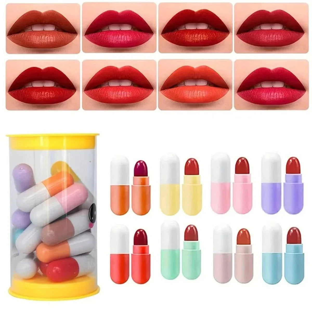 Beauty Gelanzi Mini Capsule Lipstick – 16 Pcs, 8 Colors - Buy Online in Pakistan at Cosmia.pk