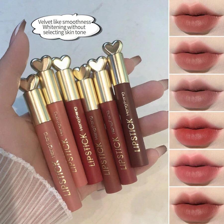 6Pcs Heng Fang Love Lipstick Matte Waterproof - Buy Online in Pakistan at Cosmia.pk