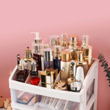 Transparent Plastic Four Layer Cosmetic Storage Box - Buy Online in Pakistan at Cosmia.pk