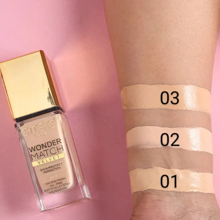 Emelie Wonder Match Velvet Skin Protect Perfection – 35ml - Buy Online in Pakistan at Cosmia.pk