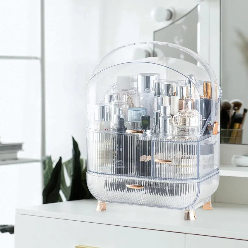 Makeup Organizer for Vanity, 3-layer Cosmetic Storage Box - Buy Online in Pakistan at Cosmia.pk
