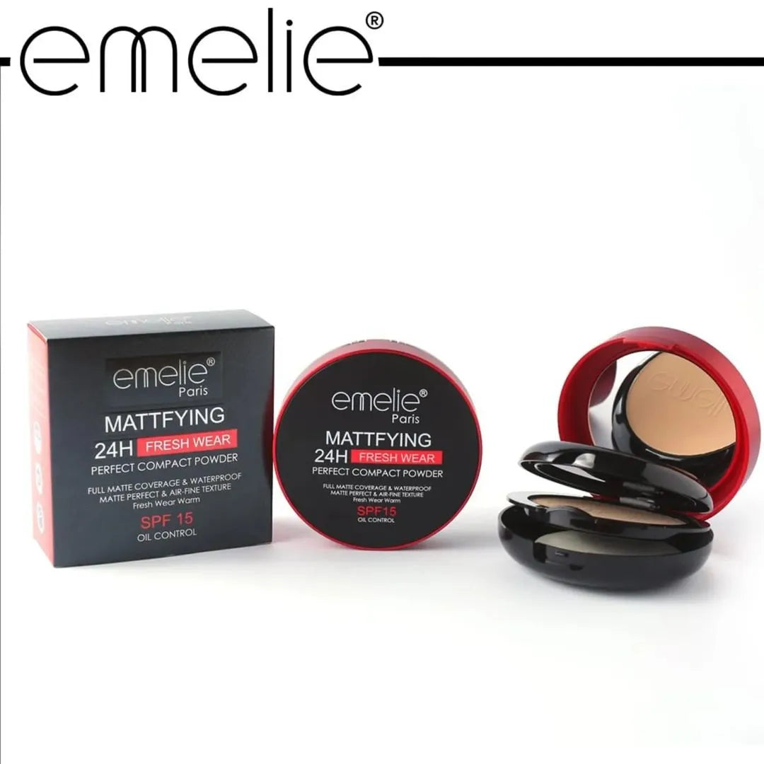 Emelie 2 In 1 Matte Maker 24 Face Compact Long-wear - Buy Online in Pakistan at Cosmia.pk