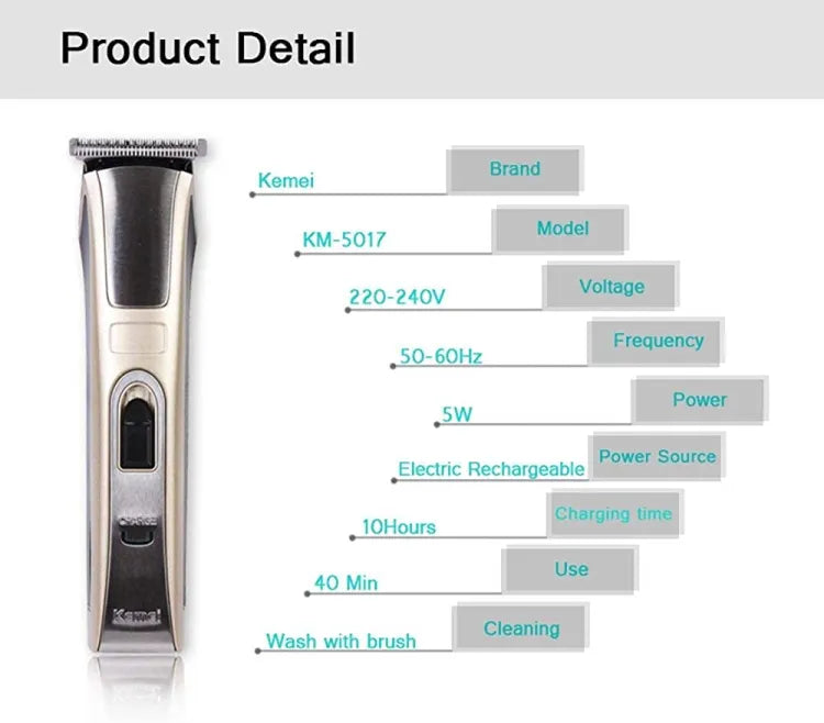 Kemei KM 5017 Original Hair Clipper & Trimmer - Buy Online in Pakistan at Cosmia.pk