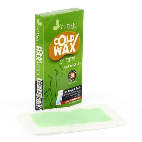 Cutish Cold Wax Strips for Leg & Body – Pack of 20 Strips - Buy Online in Pakistan at Cosmia.pk