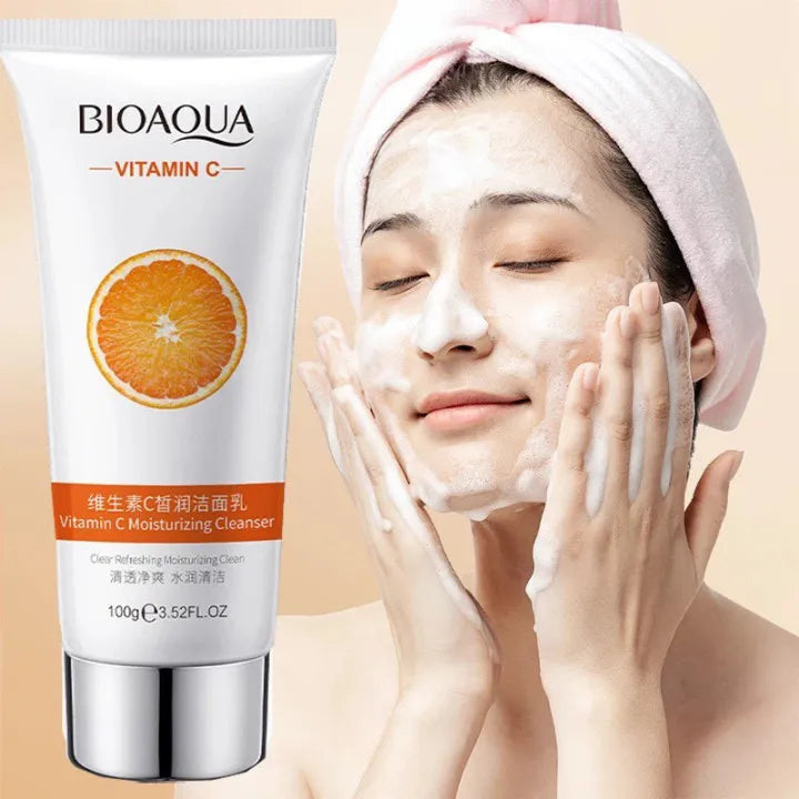 Bioaqua Vitamin C Clear Refershing Moisturizing Cleanser - 100g - Buy Online in Pakistan at Cosmia.pk
