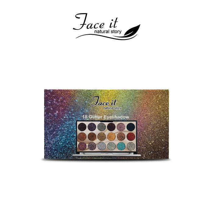 Face it 18 Shades Glitter Eyeshadow Palette - Buy Online in Pakistan at Cosmia.pk