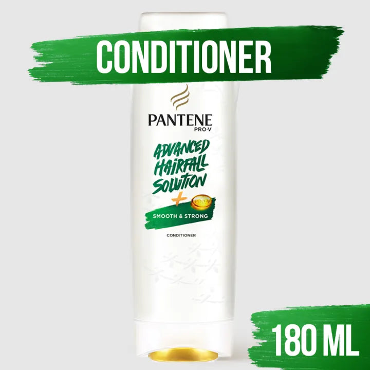 Pantene Advnaced Hairfall Solution + Smooth & Strong Conditioner - 180ml - Buy Online in Pakistan at Cosmia.pk