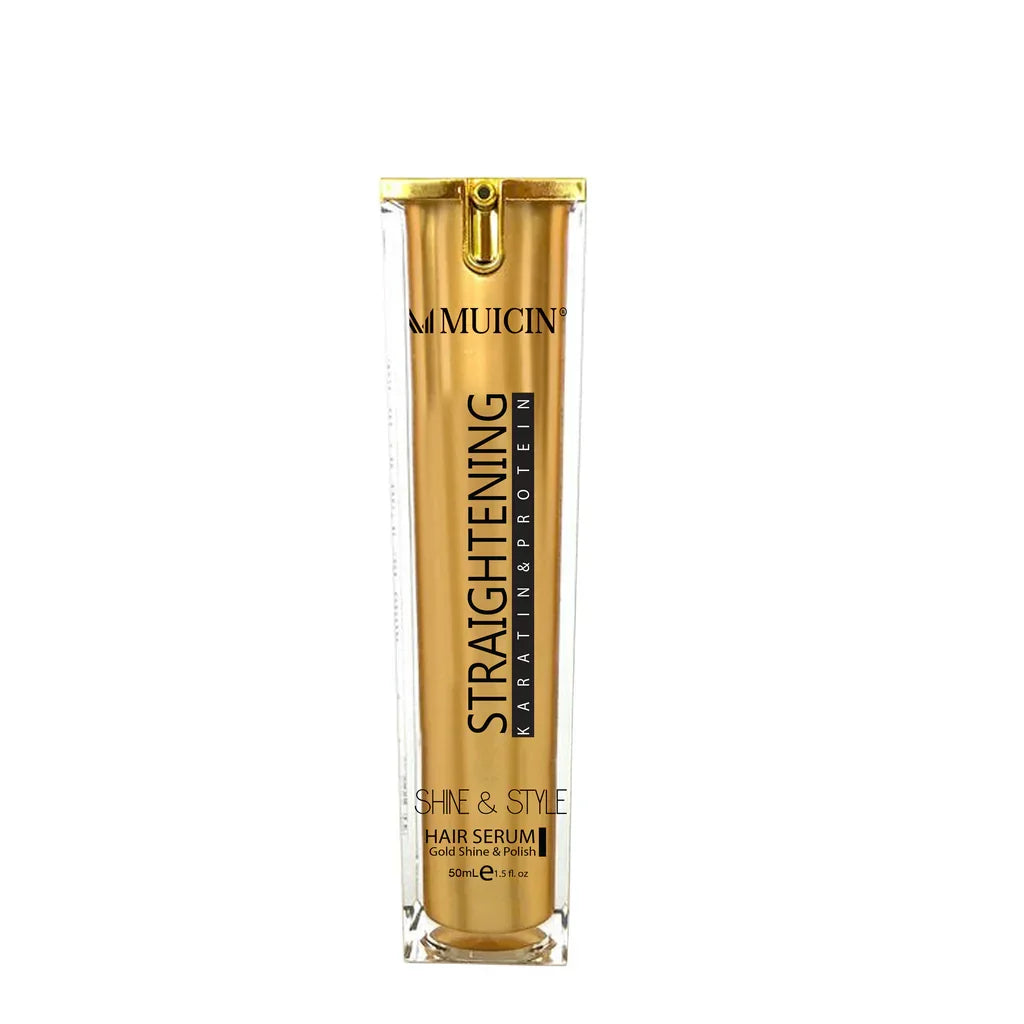 Muicin Gold Shine Style Hair Straightening Serum - 50ml - Buy Online in Pakistan at Cosmia.pk