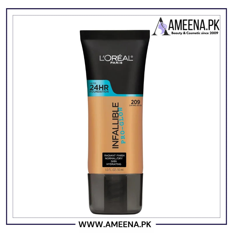 L'Oreal Paris Makeup Infallible Up to 24HR Pro-Glow Foundation - Buy Online in Pakistan at Cosmia.pk