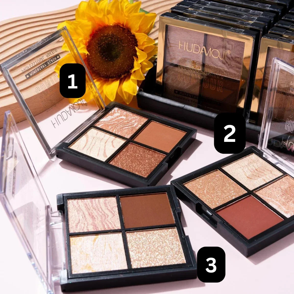 Huda Moji Contour Highlighter Palette – Sculpt, Glow & Define - Buy Online in Pakistan at Cosmia.pk