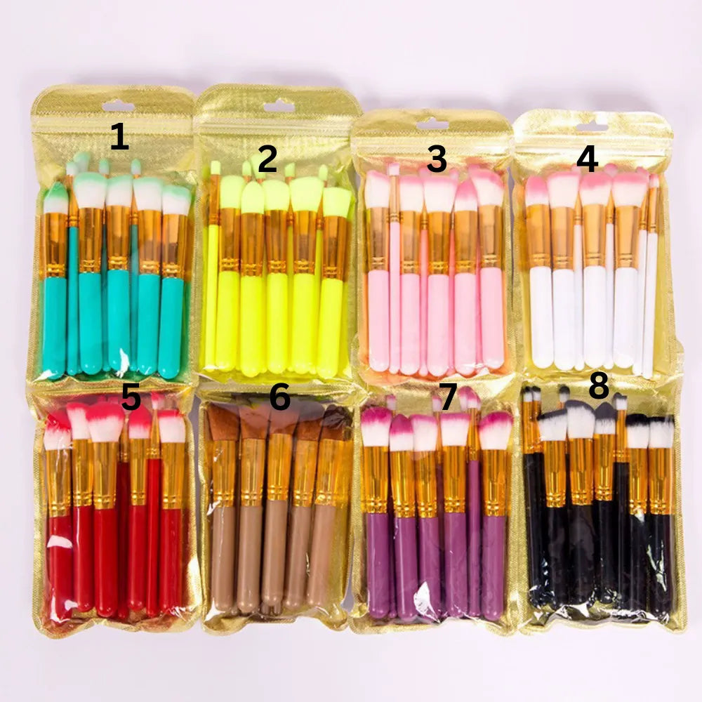 10Pcs Makeup Brush Set Soft Nylon Hair Vegan - Buy Online in Pakistan at Cosmia.pk