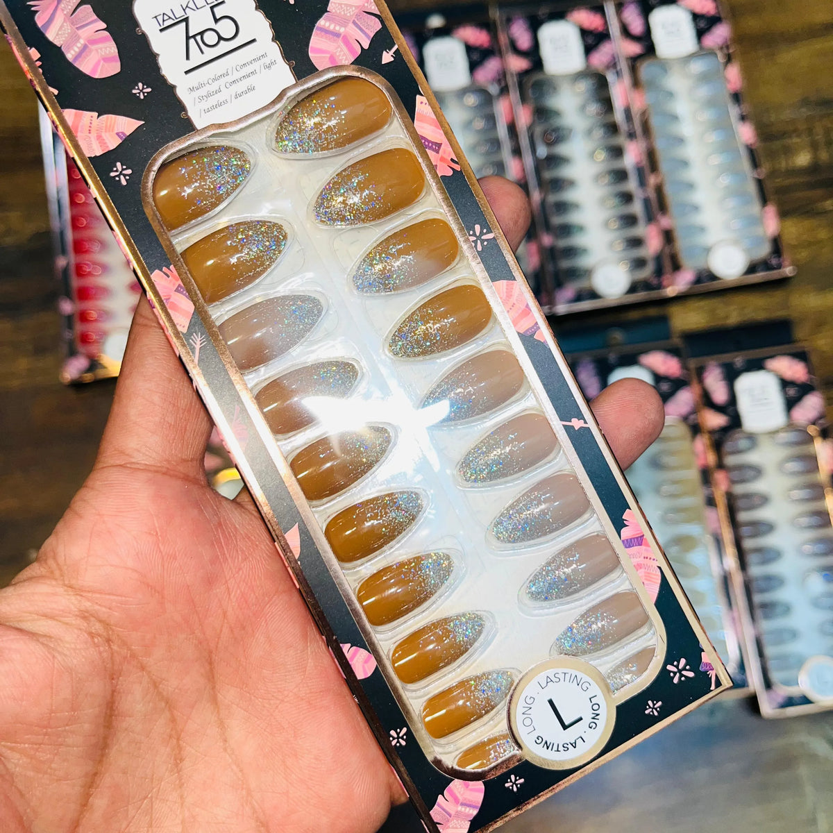 7To5 Talklee Shiny Artifical Nails With Free Stickers - Buy Online in Pakistan at Cosmia.pk