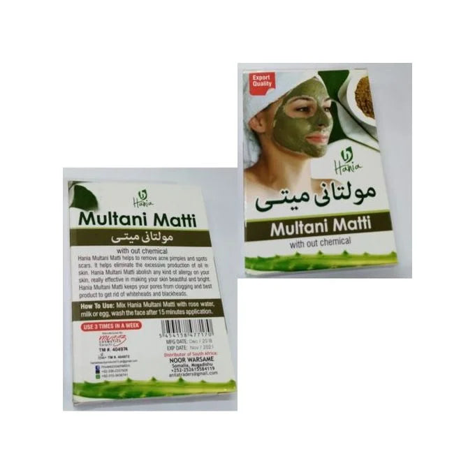 Hania Multani Mitti Fuller Baked Earth Clay Face Mask 50g (Each) – 24 - Buy Online in Pakistan at Cosmia.pk