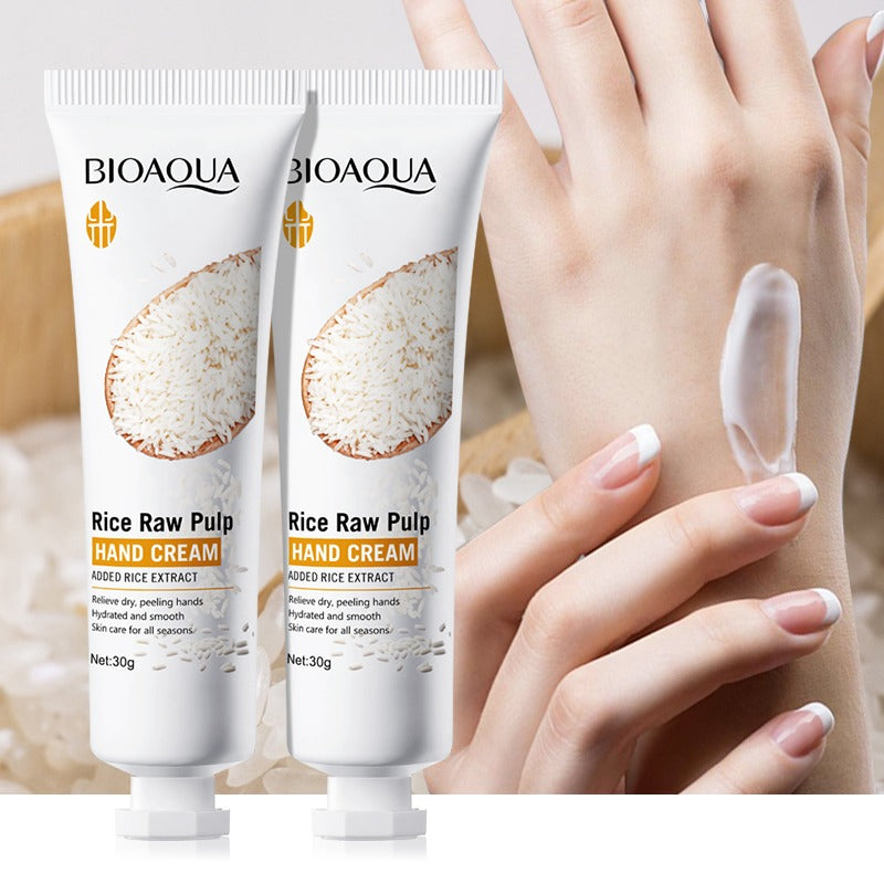 BIOAQUA Rice Raw Pulp Hand Cream 30g - Buy Online in Pakistan at Cosmia.pk