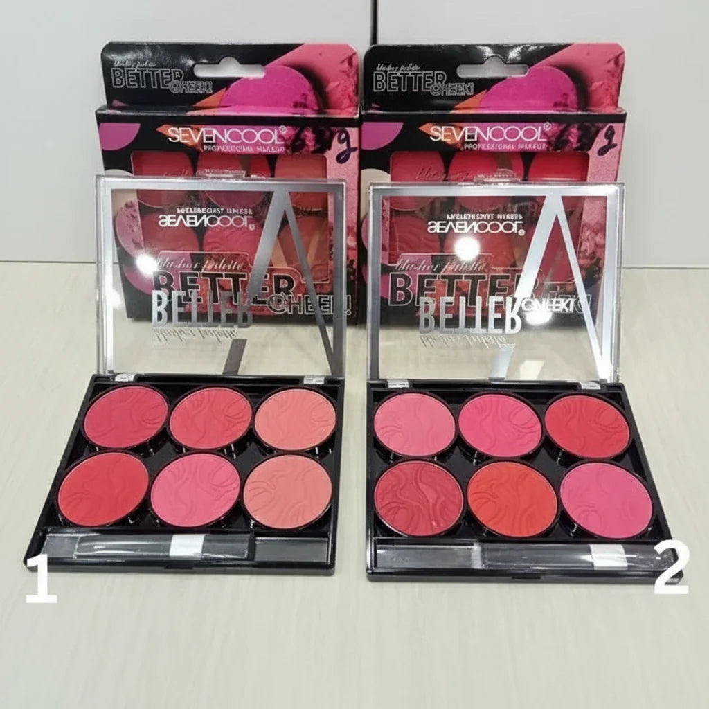 Seven Cool Better Cheek Blusher Palette - 6 Colors - Buy Online in Pakistan at Cosmia.pk