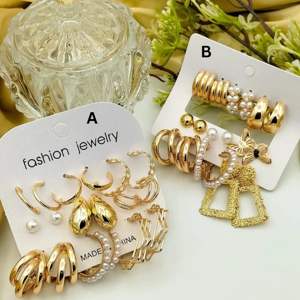 New Combo Pair Earrings Card - Set Of 9 - Buy Online in Pakistan at Cosmia.pk