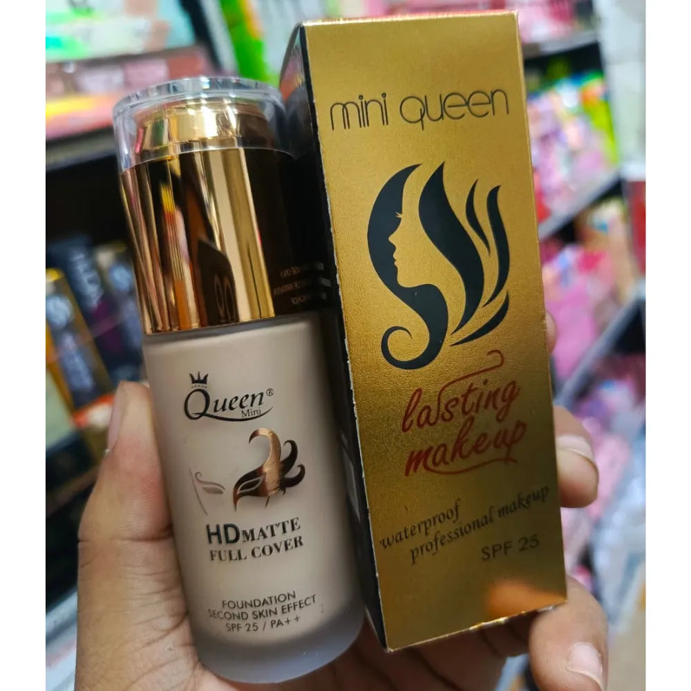 Mini Queen Professional Waterproof HD Matte Full Cover Foundation - Buy Online in Pakistan at Cosmia.pk
