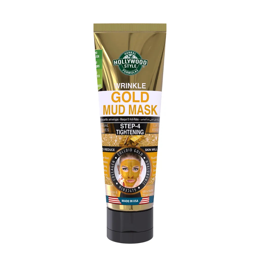 Hollywood Style Wrinkle Gold Mud Mask – 100ml - Buy Online in Pakistan at Cosmia.pk