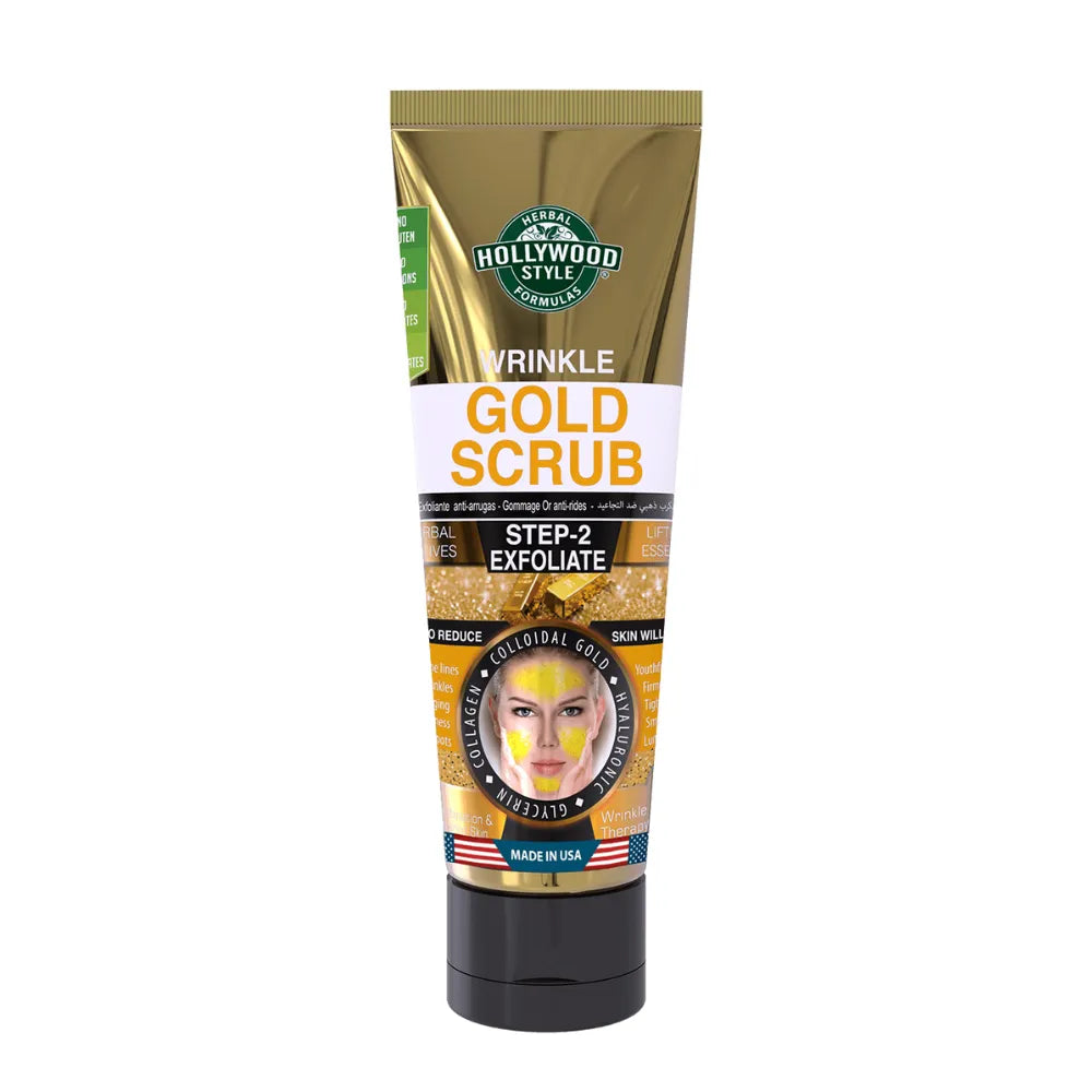 Hollywood Style Wrinkle Gold Scrub – 100ml - Buy Online in Pakistan at Cosmia.pk