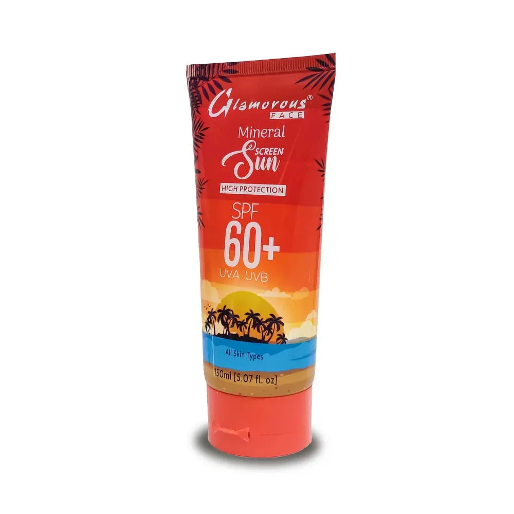 Glamorous Face Sunscreen Lotion , Sunblock SPF 60+ UVA UVB 150ml - Buy Online in Pakistan at Cosmia.pk