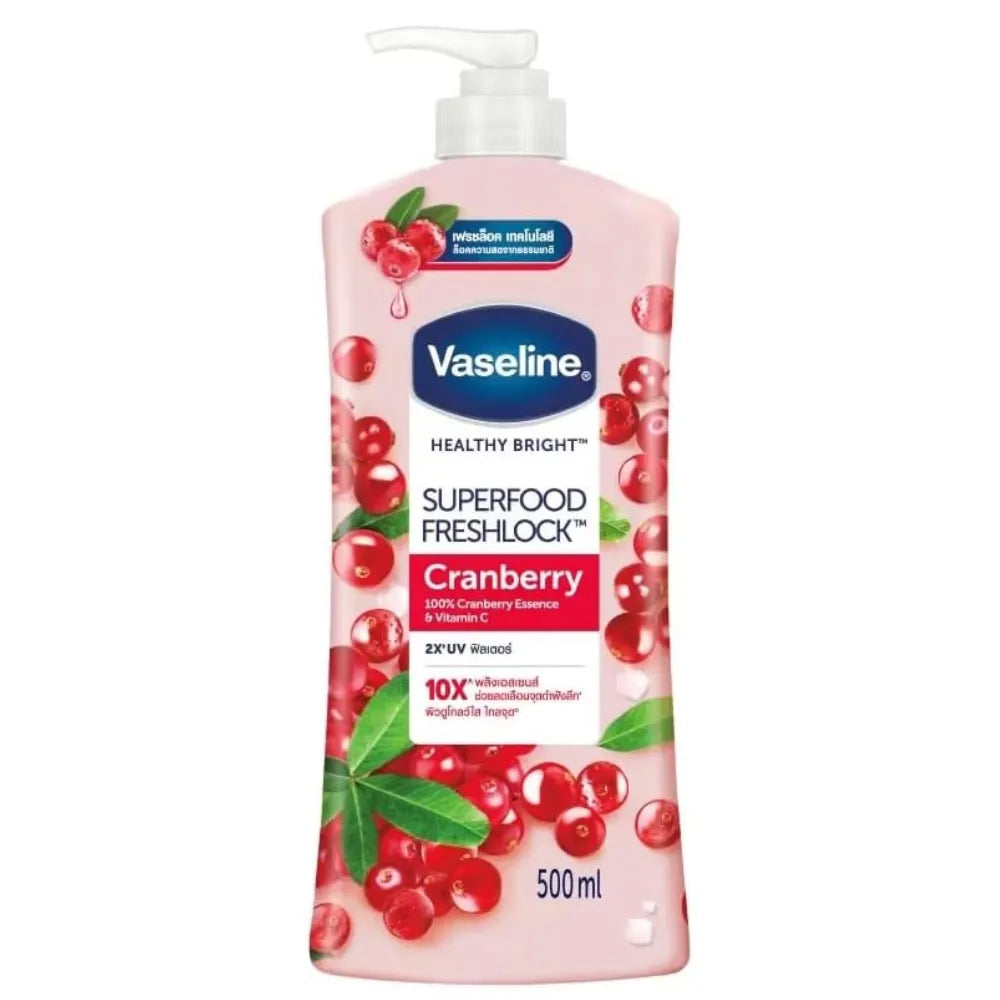 Vaseline - Body Lotion Healthy Bright Super Food Freshlock Cranberry - Buy Online in Pakistan at Cosmia.pk