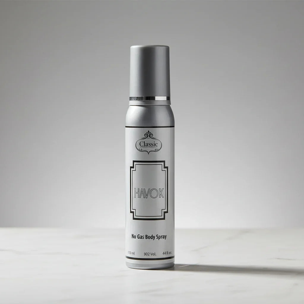 Classic Havoc Silver No Gas Body Spray - 120ml - Buy Online in Pakistan at Cosmia.pk