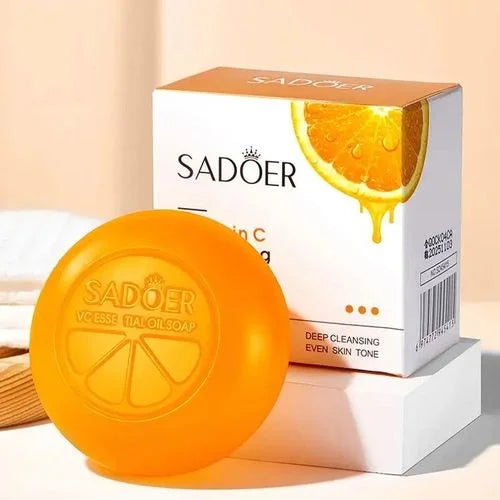 Sadoer Vitamin C Brightening Whitening Soap Bar 100g - Buy Online in Pakistan at Cosmia.pk