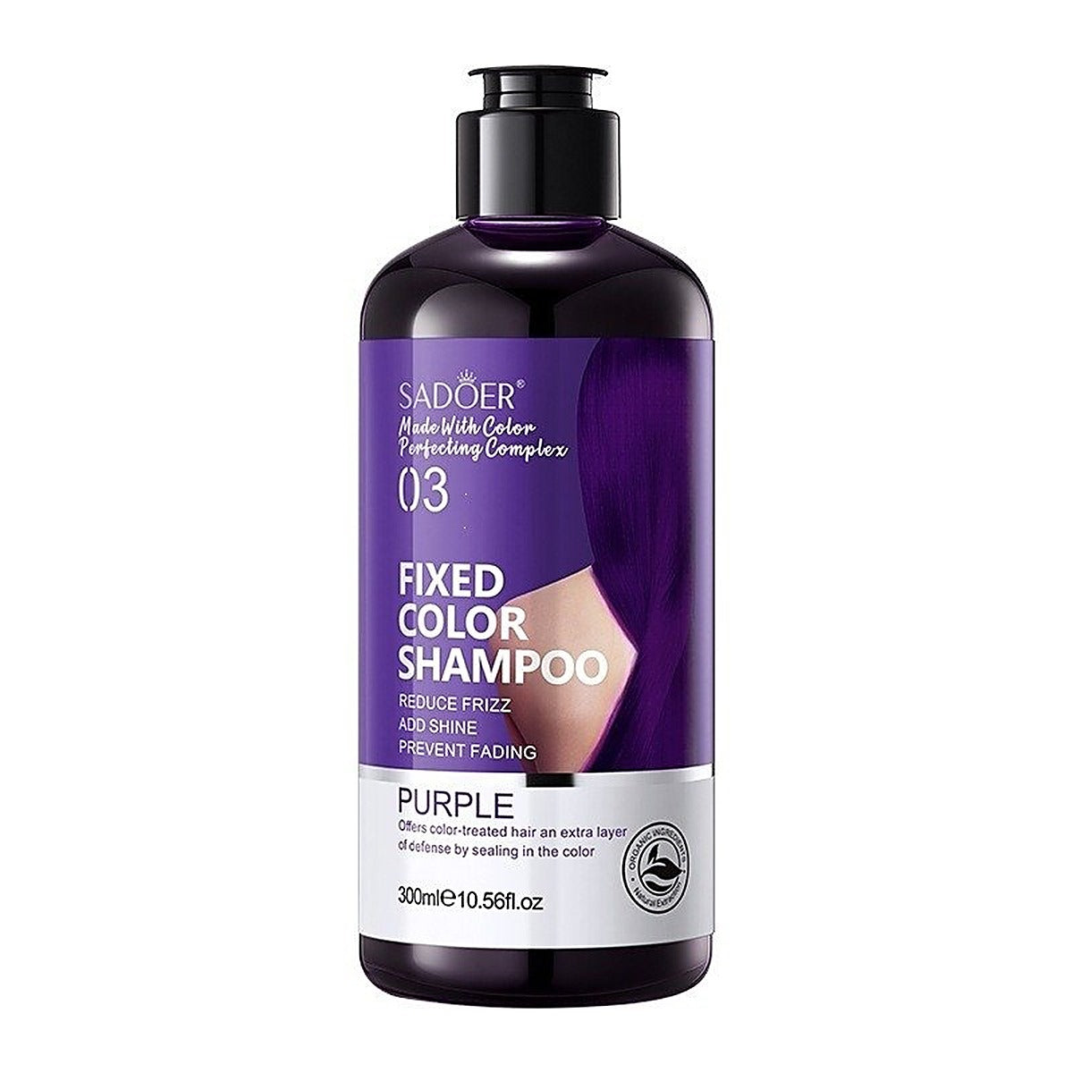 SADOER Fixed Color Shampoo Purple 300ml 03 Color Perfecting Complex bottle