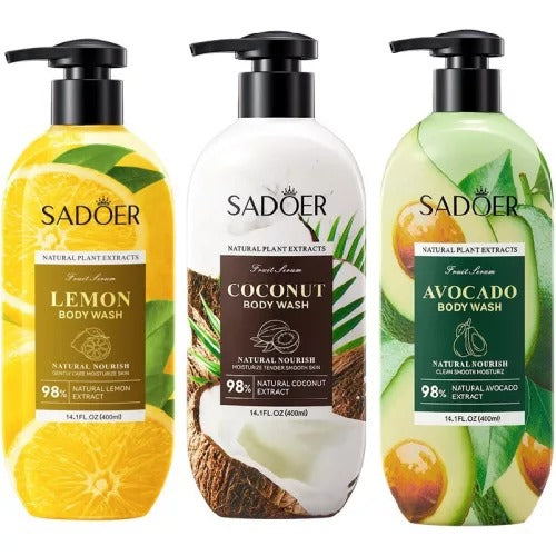 Sadoer Fruit Serum Body Wash - 400ml - all scents