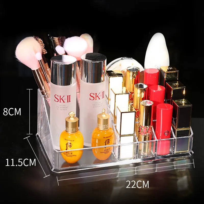 9 Grids Makeup Organizer Lipstick Jewellery Storage Box - Buy Online in Pakistan at Cosmia.pk