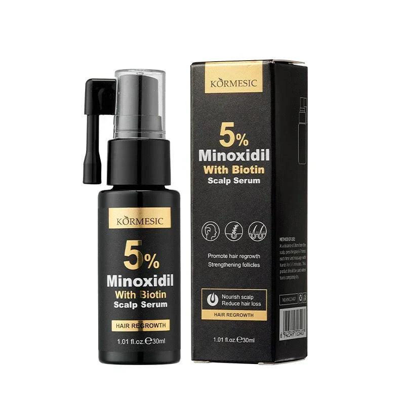 Kormesic 5% Minoxidil with Biotin Hair Regrowth Scalp Serum 30ml - Image 1