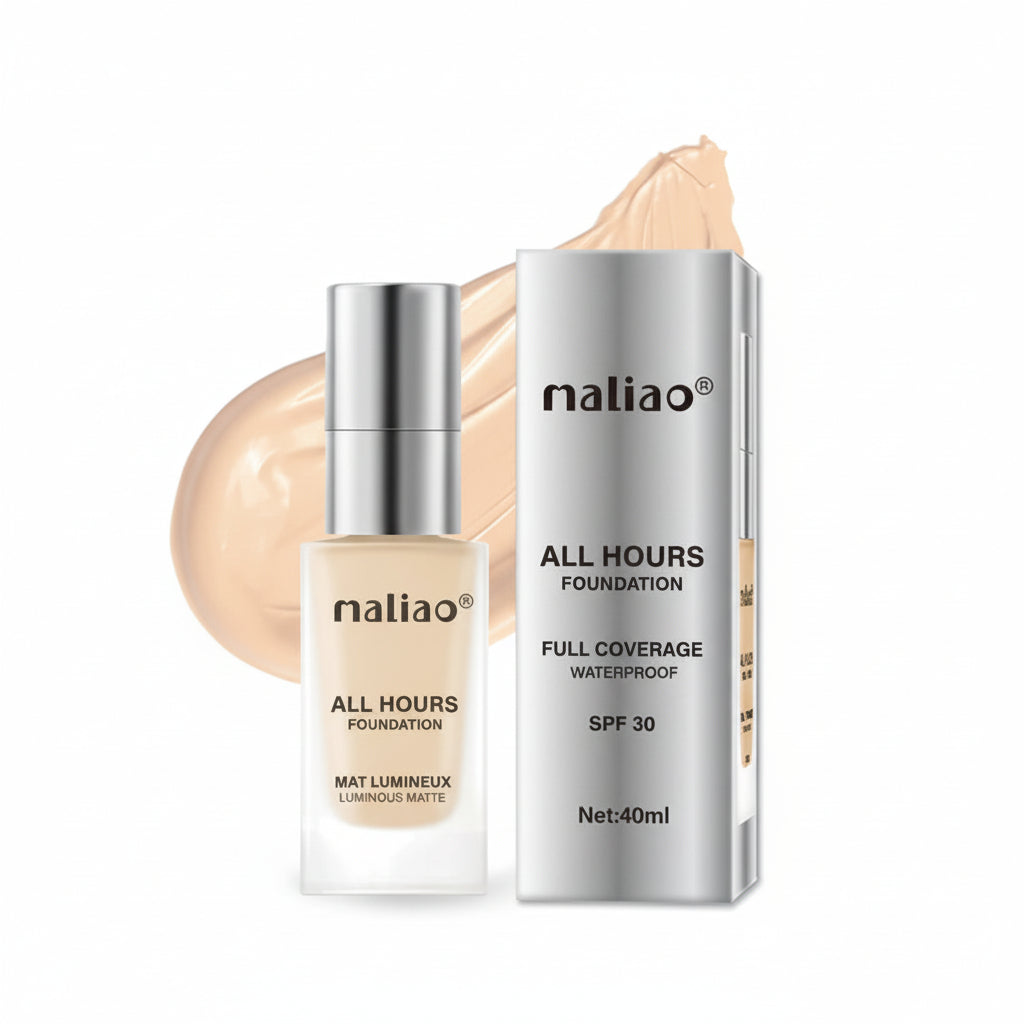 Maliao All Hours Foundation Mat Lumineux Full Coverage Waterproof SPF30 - 40ml - Buy Online in Pakistan at Cosmia.pk