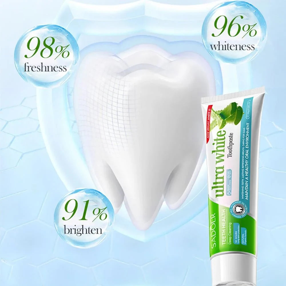Sadoer Ultra White & Bright Aloevera Toothpaste - 100g - Buy Online in Pakistan at Cosmia.pk