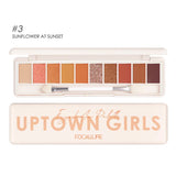 10 Colors Focallure Uptown Girls Eyeshadow Palette - Buy Online in Pakistan at Cosmia.pk