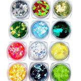 12 Colors Iridescent Bright Neon Chunky Glitter Mix - Buy Online in Pakistan at Cosmia.pk