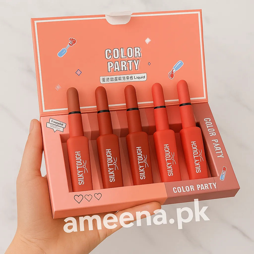 5pcs Silky Touch Color Party Lipstick - Buy Online in Pakistan at Cosmia.pk